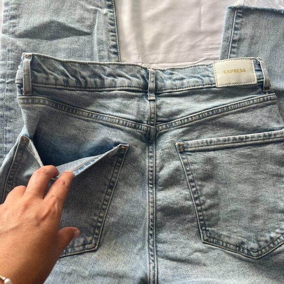 Express Women’s Size 10R Light Blue Ankle Jeans , Super High Rise - Picture 10 of 12